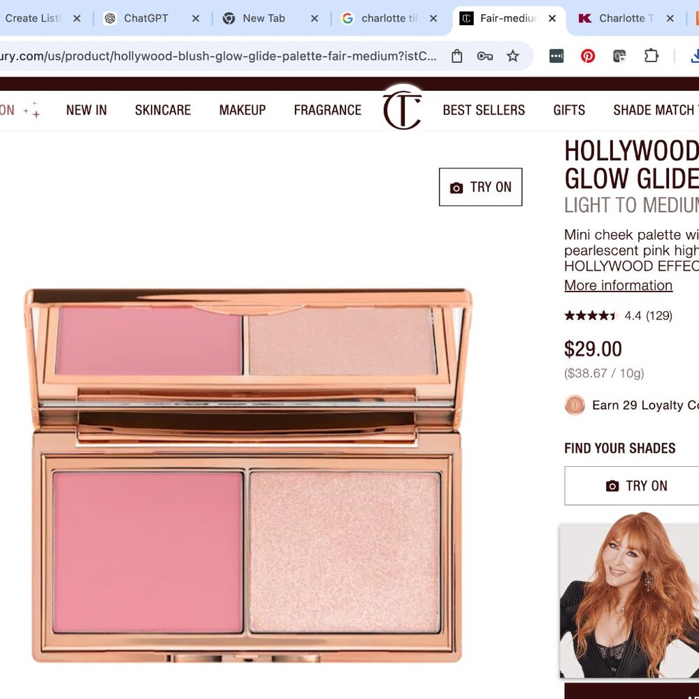 Charlotte Tilbury Hollywood Blush & Glow Palatte